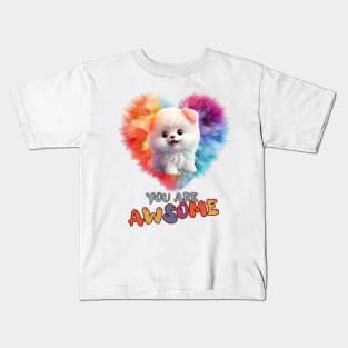 Fluffy: "You are awsome" collorful, cute, furry animals Kids T-Shirt